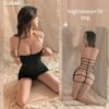 Hollow sexy suspender nightdress sexy lingerie